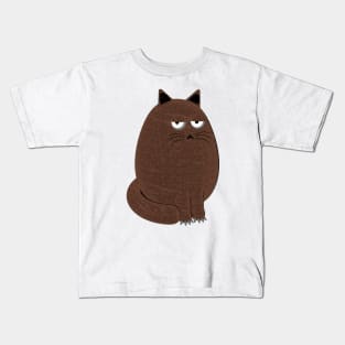 Fat Cute Cat Kids T-Shirt